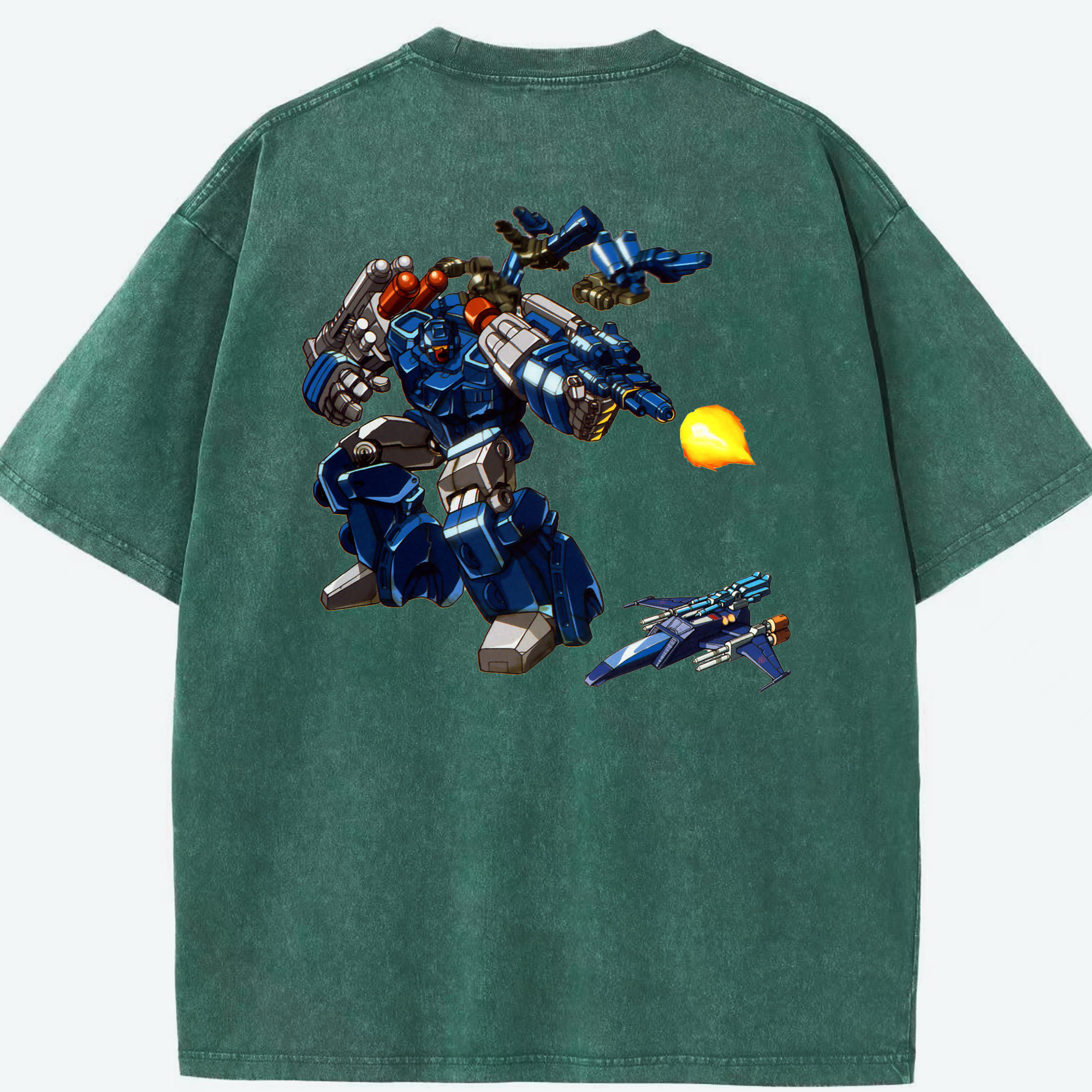 （画像用）  綿100% ヴィンテージ風 半袖Tシャツ（背面プリント）